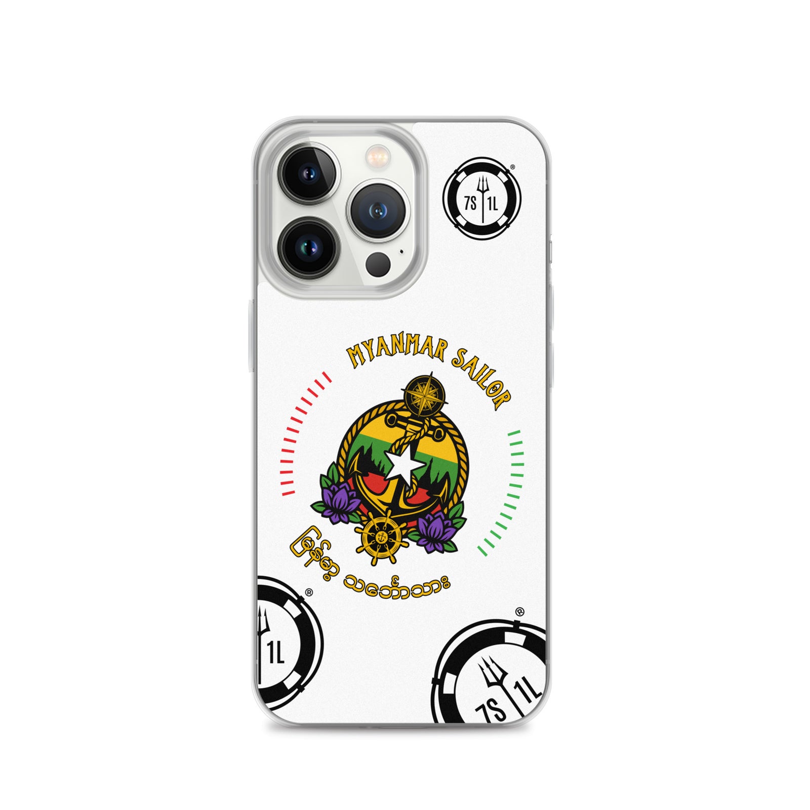 Myanmar Sailor iPhone Case Seafarer Anchor Design for iPhone 13 Pro