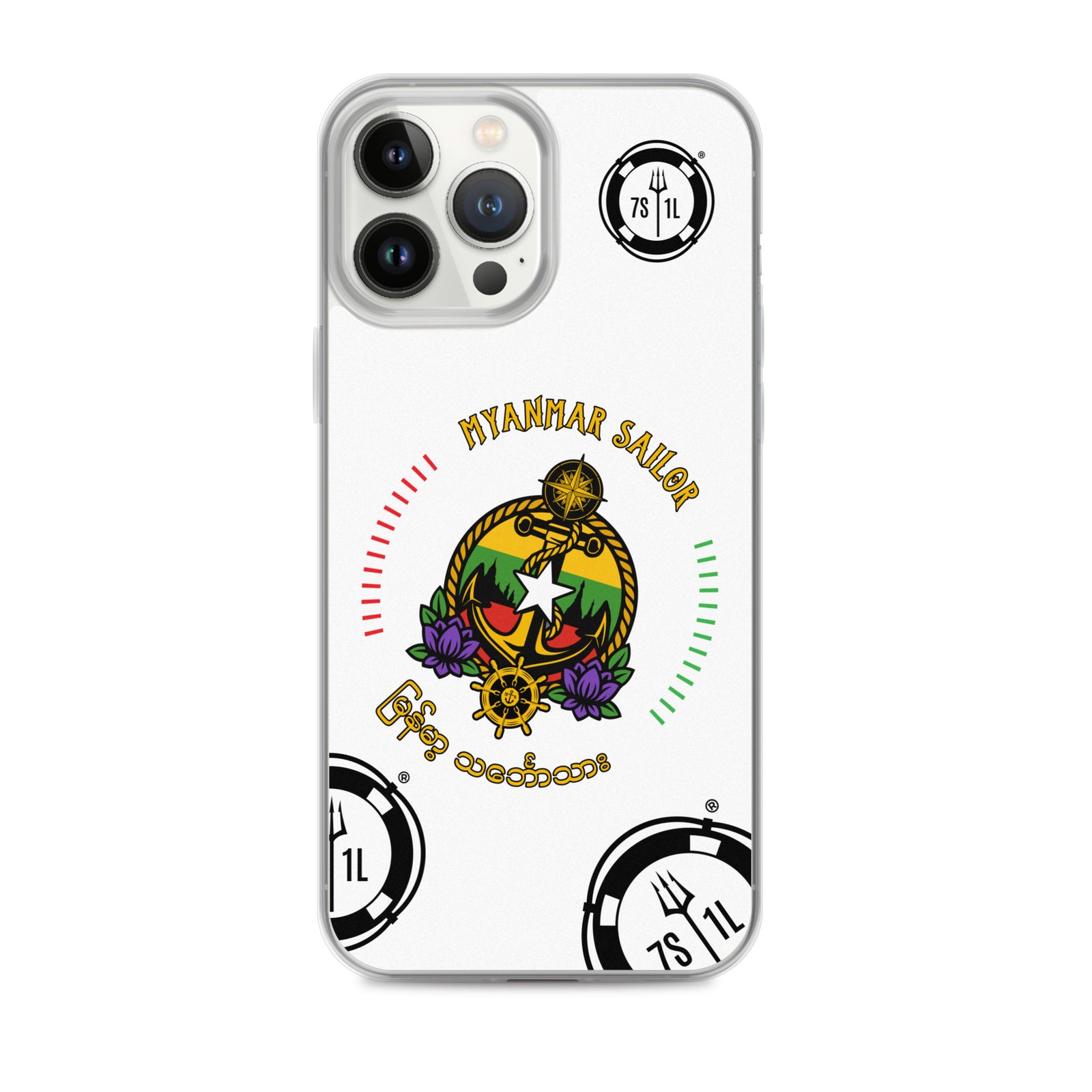 Myanmar Sailor iPhone Case Seafarer Anchor Design for iPhone 13 Pro Max