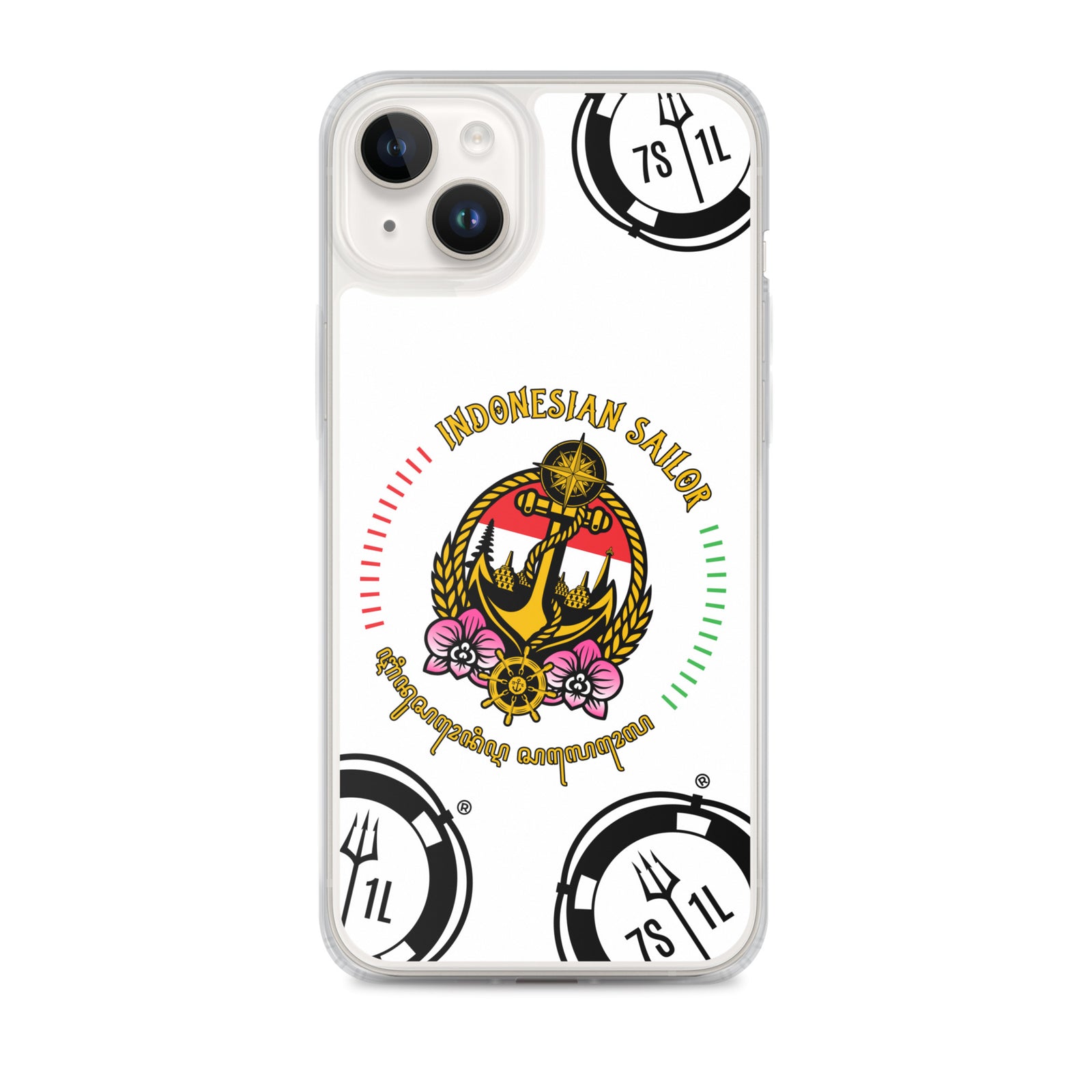 Indonesian Sailor iPhone Case Seafarer Anchor Design for iPhone 14 Plus