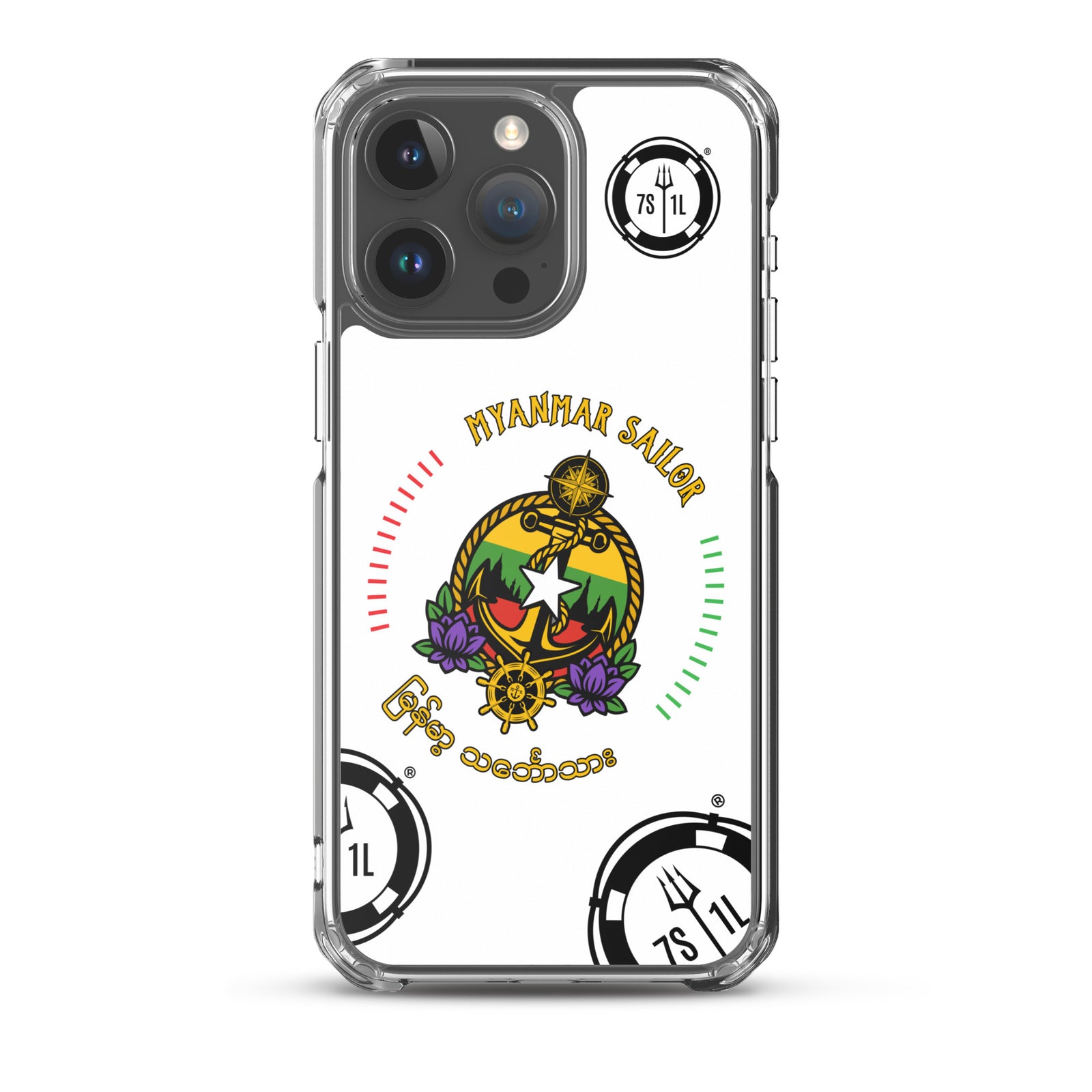 Myanmar Sailor iPhone Case Seafarer Anchor Design for iPhone 15 Pro Max