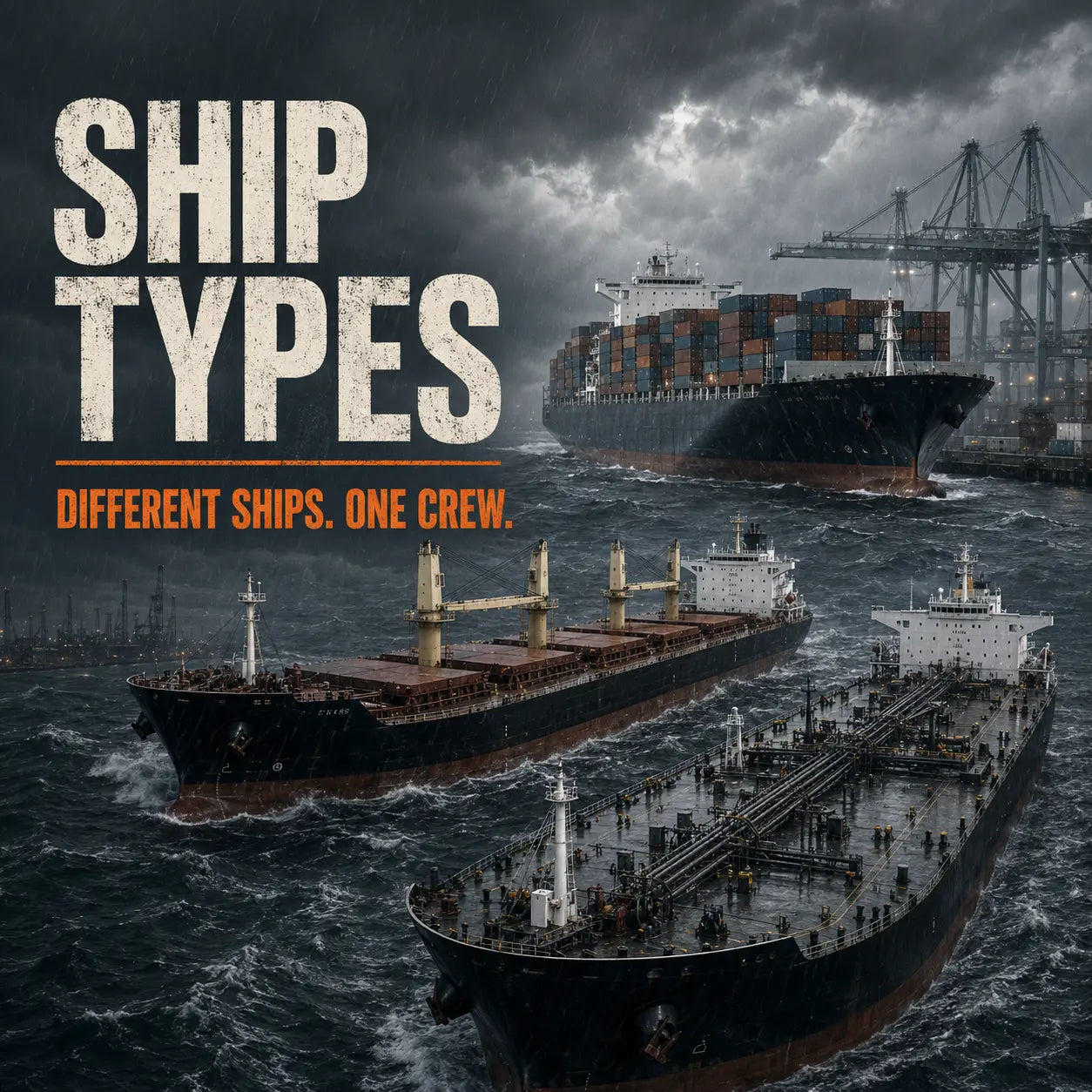 Different Ship Types T-Shirts for Seafarer and Marine Fans