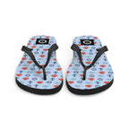 Nautical Octopus Flip Flops – Ocean Pattern Beach Sandals