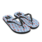 Nautical Octopus Flip Flops – Ocean Pattern Beach Sandals
