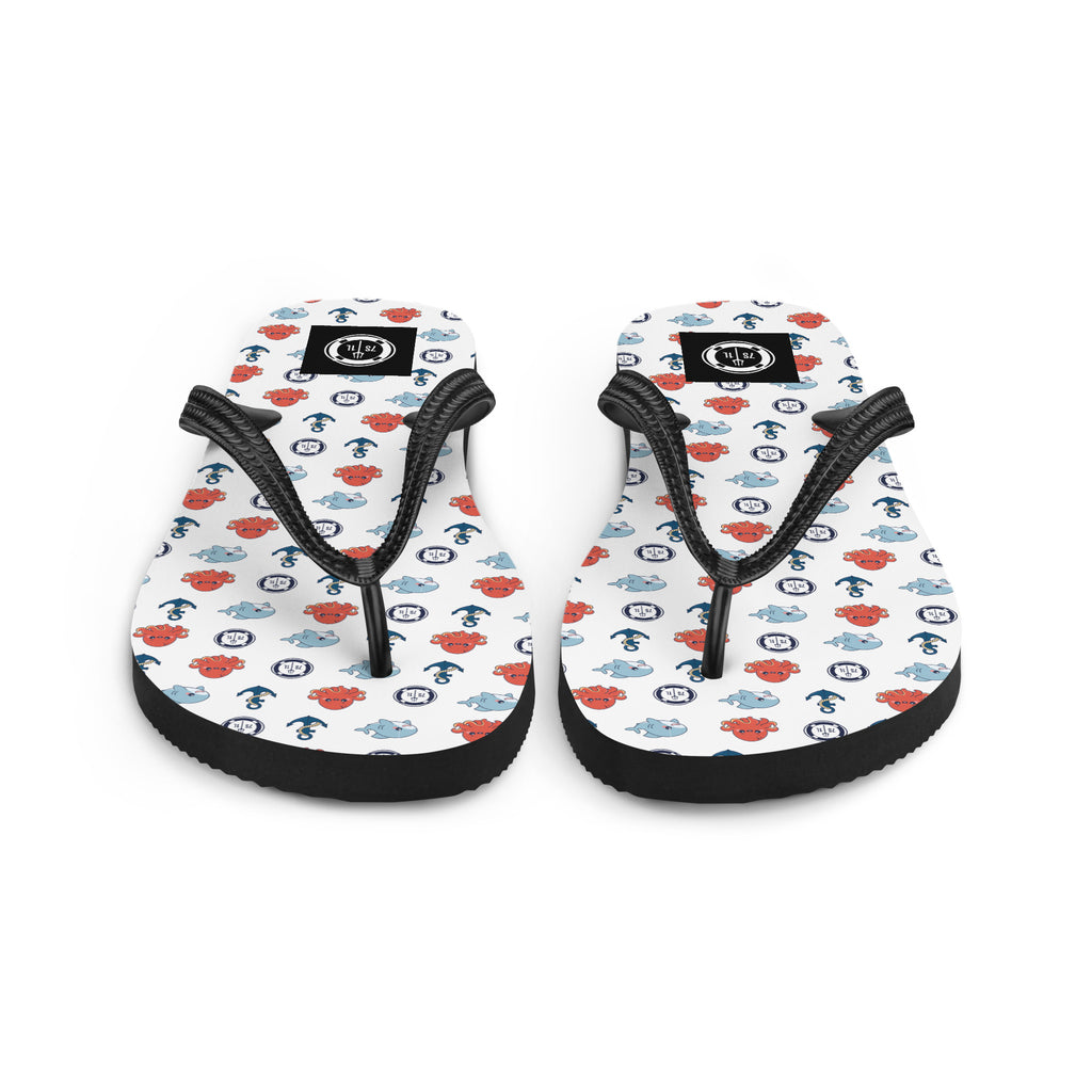 Sea Life Maritime Nautical Anchor Beach Flip Flops