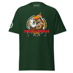 Deck vs Engine Department T-shirt by 7SHORT1LONG® featuring a casual crew neck design with a nautical-themed graphic print.