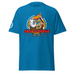 Deck vs Engine Department T-shirt by 7SHORT1LONG® featuring a graphic of deck and engine areas on a cruise ship.