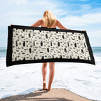 Luxury Cruise Beach Towel - black