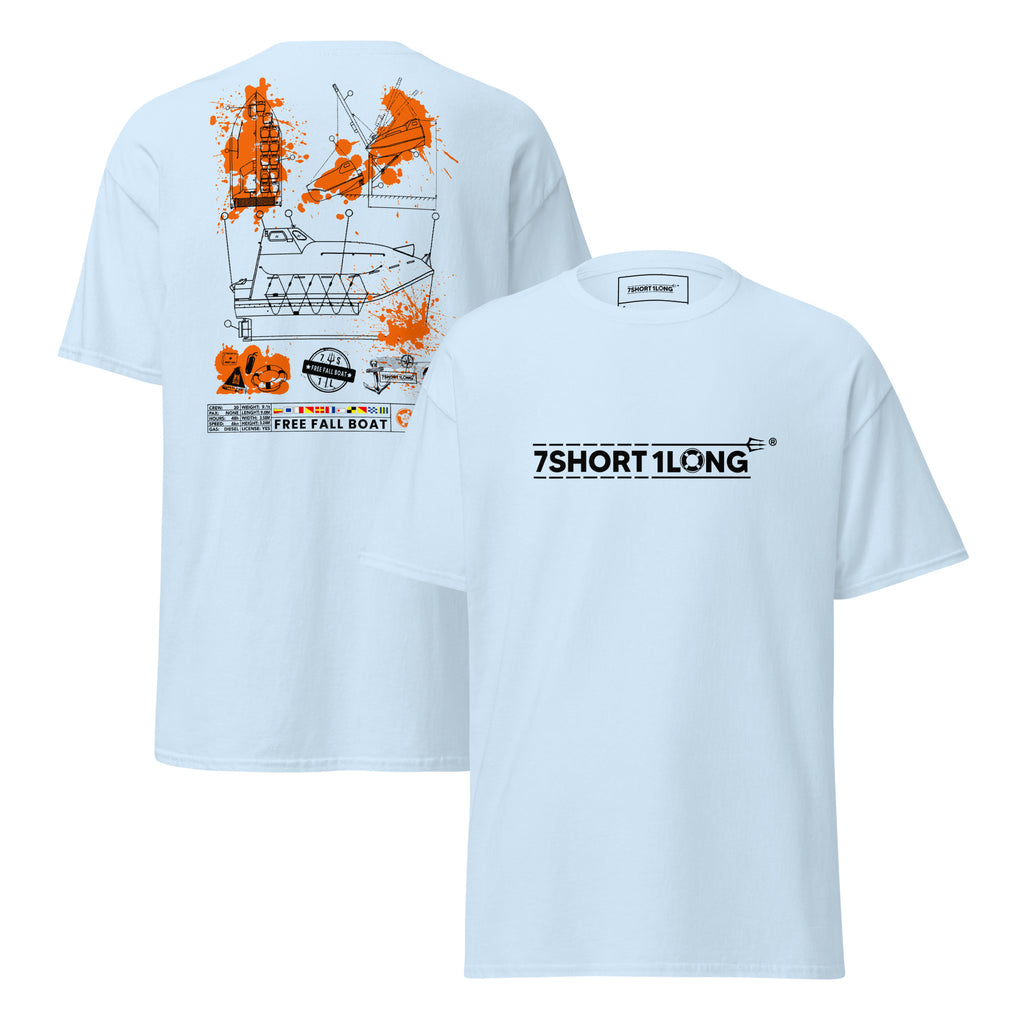 SOLAS free fall lifeboat shirt offshore survival craft blueprint nautical crew apparel