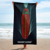 Tanker Ship Top View Beach Towel