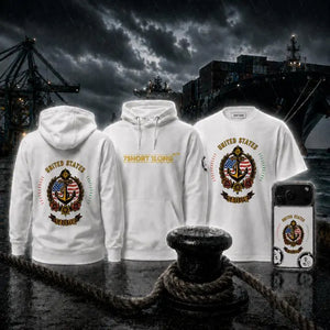United States Sailor Set: hoodie, T-shirt and phone case with the US anchor crest