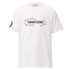 White Seagull Club Maritime Seafarer T-Shirt with 7SHORT1LONG logo and flying birds graphic, clean nautical streetwear tee
