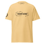 Yellow Seagull Club Maritime Seafarer T-Shirt with bird design and 7SHORT1LONG branding, vibrant nautical streetwear