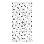 Deck Maintenance Neck Gaiter with maritime symbols in white, designed for crew members during deck work, painting, sanding, and maintenance tasks at sea.
