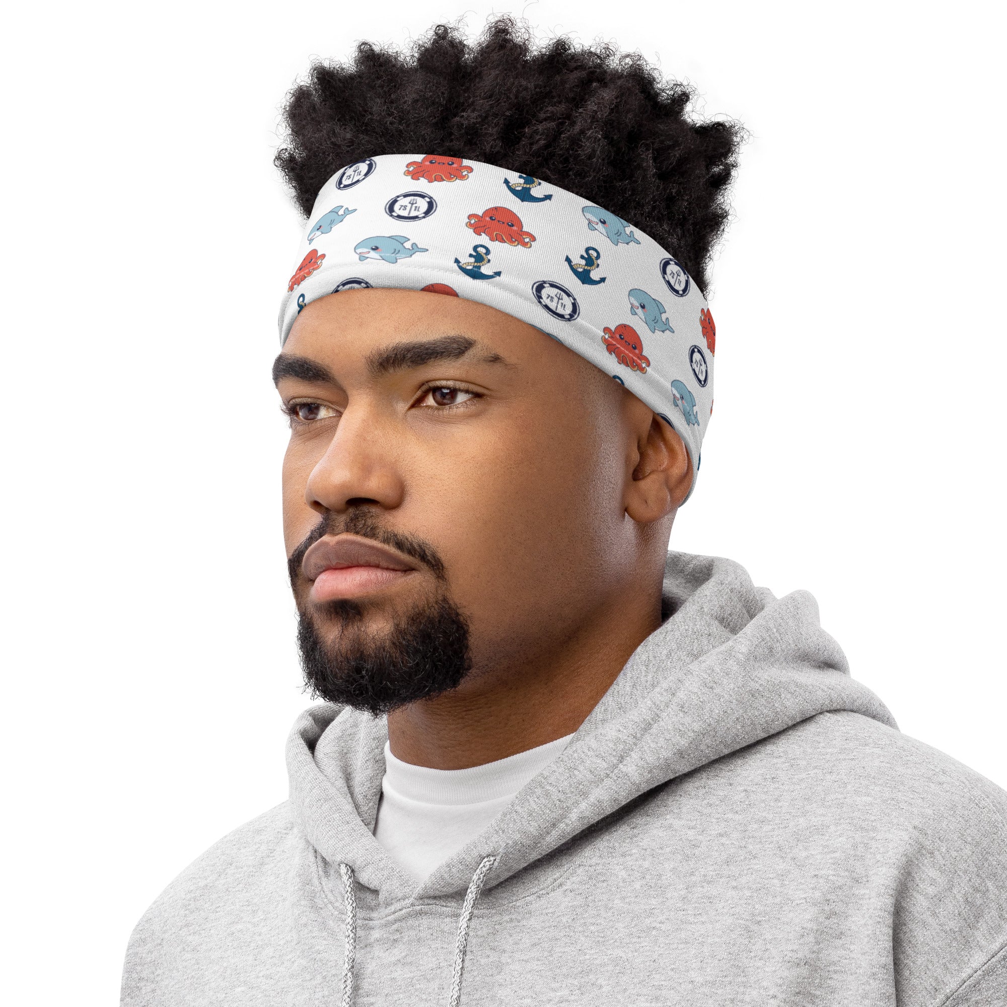 Maritime Shark & Octopus Ocean Party Neck Gaiter