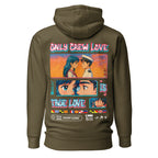 Seafarer Anime Crew Love Is True Love hoodie by 7SHORT1LONG® featuring nautical and anime-inspired design in soft fabric.