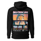 Seafarer Anime Crew Love Is True Love Hoodie by 7SHORT1LONG® featuring sailor-themed design and comfortable fabric.