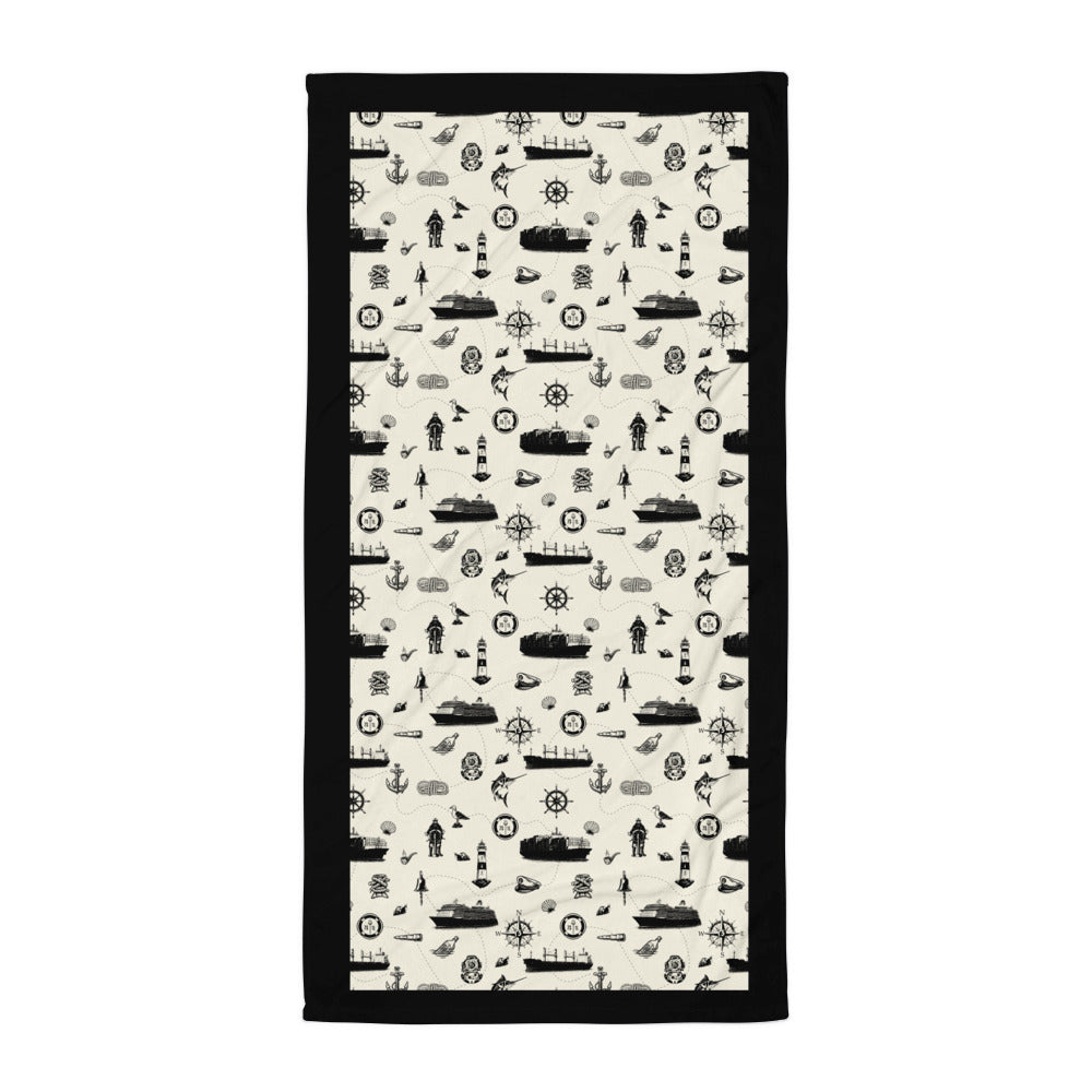 Luxury Cruise Beach Towel - black Secondary image