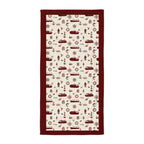 Beach Towel with maritime pattern on a white background