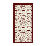 Beach Towel with maritime pattern on a white background