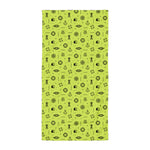 Lemon towel with black pattern on a white background with nautical symbols