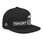 Black Seafarer Maritime Mermaid Snapback Cap by 7SHORT1LONG®, featuring a classic design with nautical maritime elements.