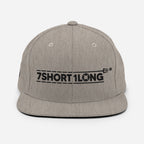 Beige Seafarer Cap with 7SHORT1LONG embroidered logo, neutral tone flat brim streetwear hat