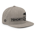 Seafarer Maritime Mermaid Snapback Cap by 7SHORT1LONG® in heather grey, featuring a classic design and maritime-inspired details.