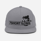 Seafarer Maritime Mermaid snapback cap by 7SHORT1LONG® with silver front panel and adjustable brim, nautical themed headwear.