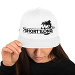 White Snapback cap with 7-Shot-One-Long logo and mermaid design, inspired by maritime folklore and seafaring culture.