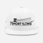 White Deck Hand Seafarer nautical snapback cap by 7SHORT1LONG® with front embroidery, classic style and adjustable fit.