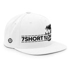 White Seafarer Maritime Mermaid Snapback Cap by 7SHORT1LONG® with embroidered maritime mermaid design on front.