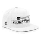 White Deck Hand Seafarer Nautical Snapback Cap by 7SHORT1LONG®, front view with adjustable snapback closure.