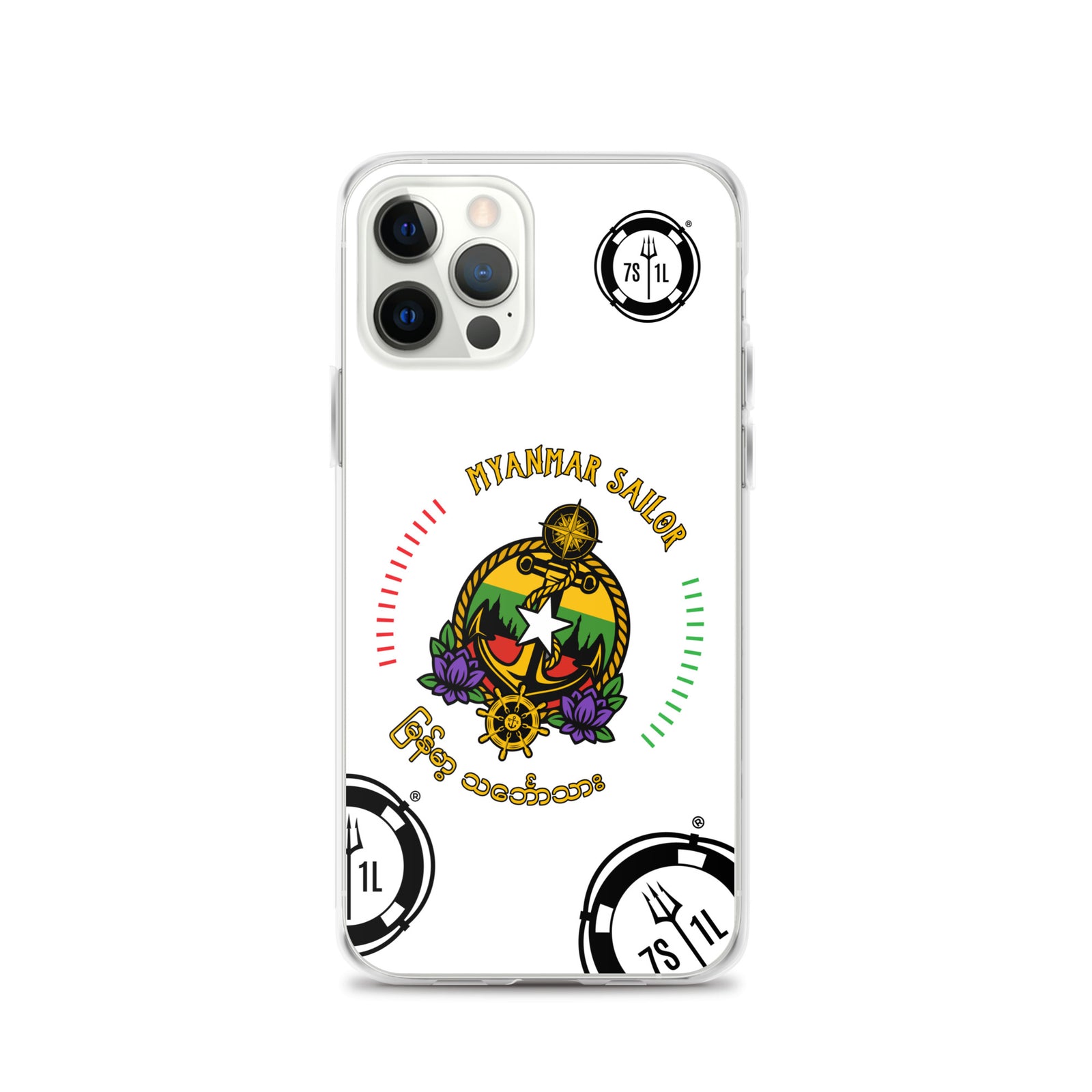 Myanmar Sailor Seafarer iPhone Case with Anchor design