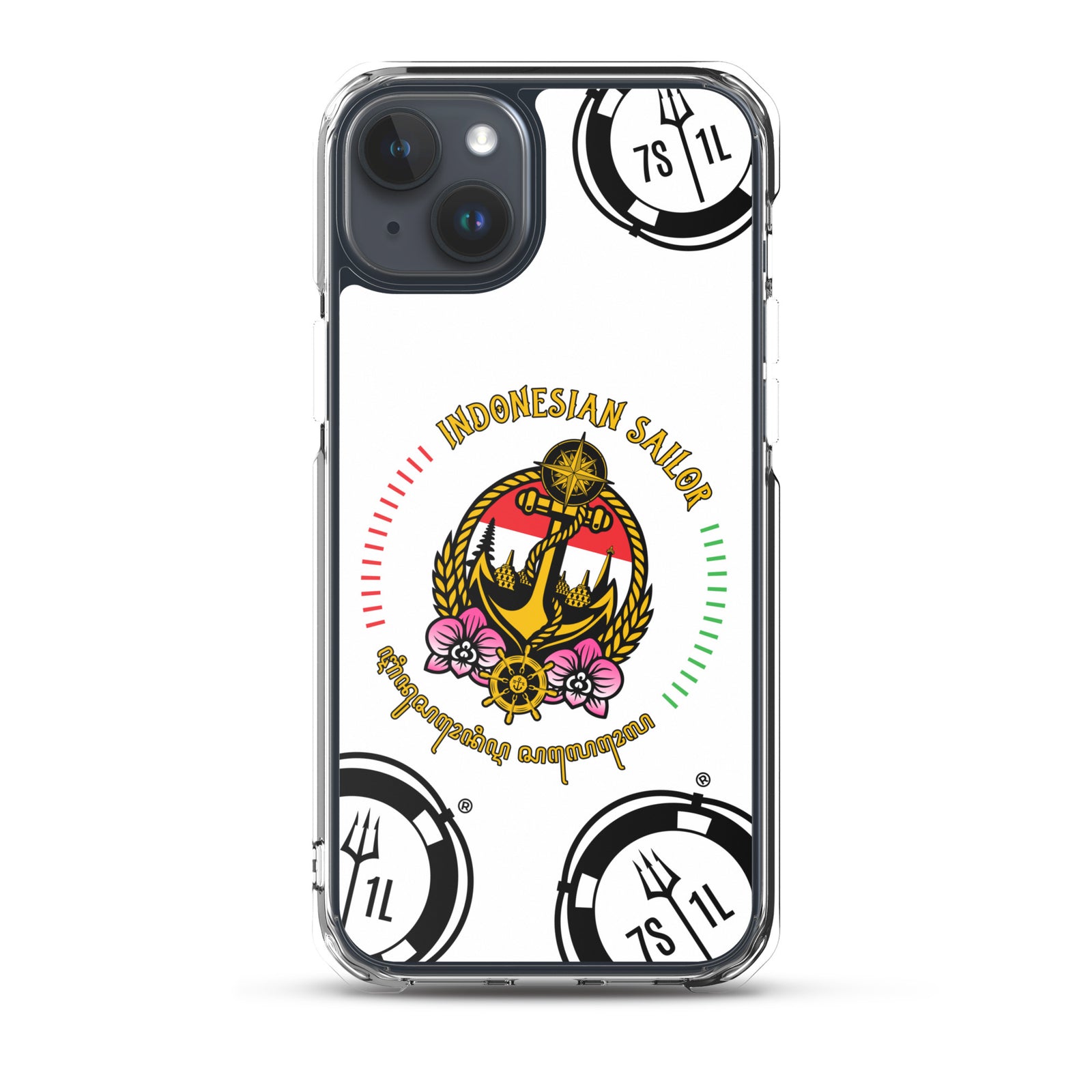 Indonesian Sailor iPhone Case Seafarer Anchor Design for iPhone 15 Plus