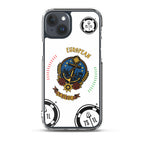 European Sailor iPhone Case by 7SHORT1LONG® with maritime anchor design on clear protective case for iPhone 15 Plus.