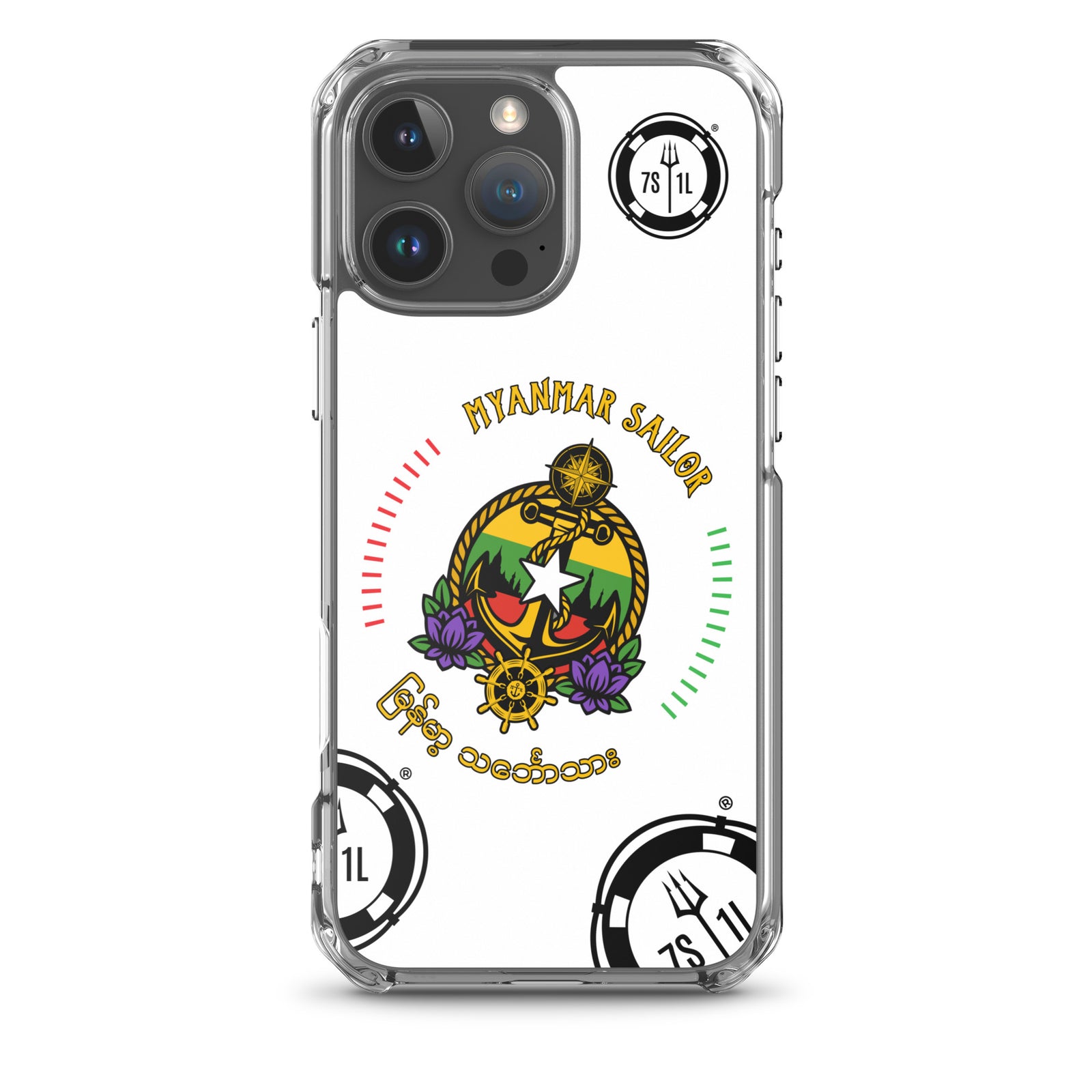 Myanmar Sailor iPhone Case Seafarer Anchor Design for iPhone 16 Pro Max