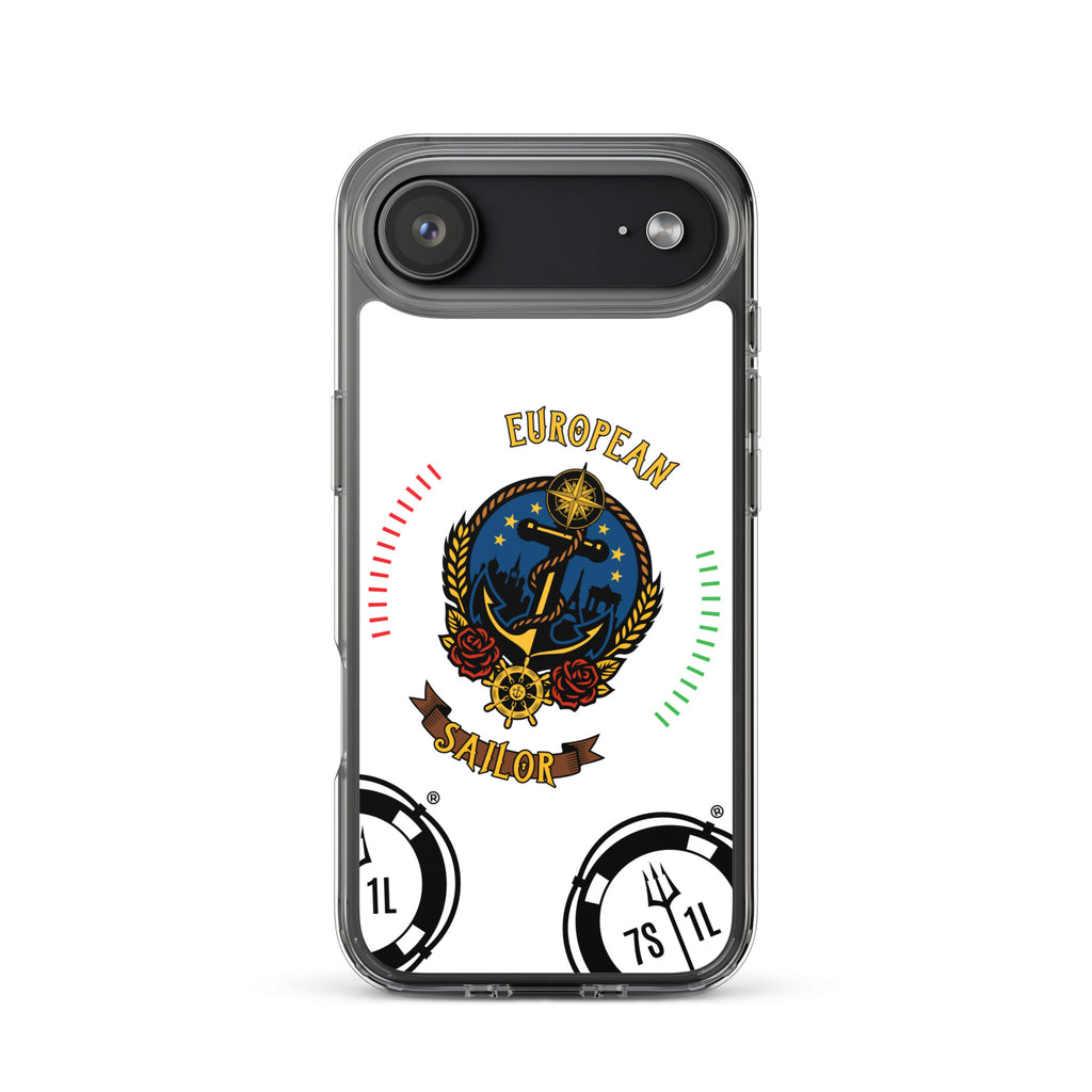 7SHORT1LONG® European Sailor iPhone case with maritime anchor design on clear protective cover for iPhone 17 Air.
