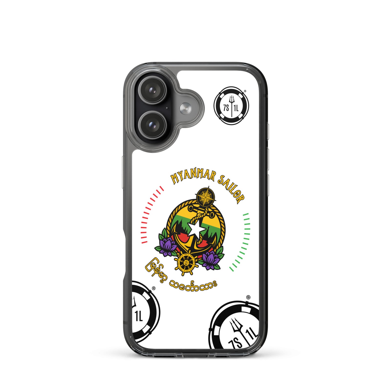 Myanmar Sailor iPhone Case Seafarer Anchor Design for iPhone 17