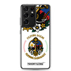 Clear Samsung Galaxy S21 Ultra case featuring a Filipino nautical seafarer anchor design by 7SHORT1LONG®.