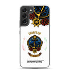 Clear Samsung Galaxy S22 Plus case with European sailor anchor design by 7SHORT1LONG® featuring seafarer-themed artwork.