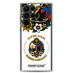 Clear Samsung Galaxy S22 Ultra case featuring a Filipino nautical seafarer anchor design by 7SHORT1LONG®.