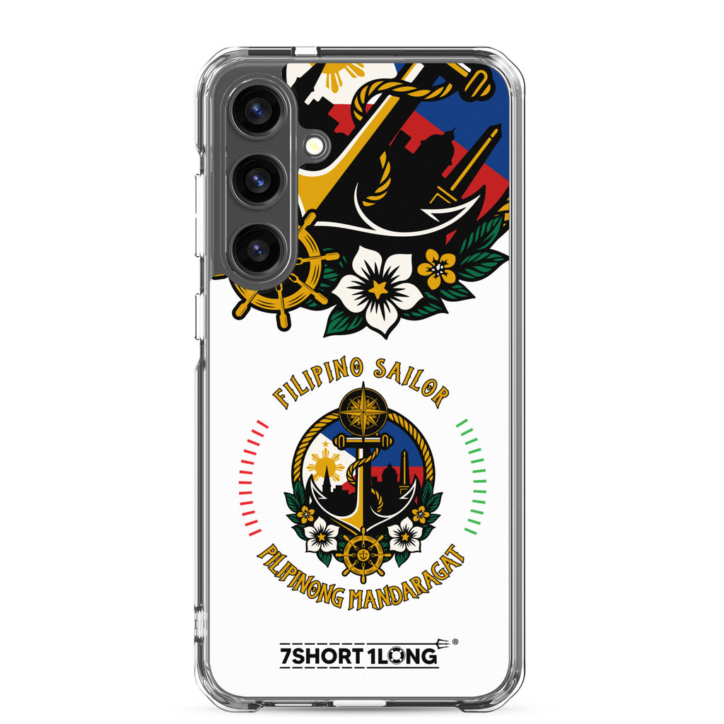 Clear Samsung Galaxy S24 Plus case with Filipino Nautical Seafarer Anchor design by 7SHORT1LONG®.