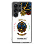 Clear Samsung Galaxy S25 Ultra case featuring a European sailor seafarer anchor design by 7SHORT1LONG®.