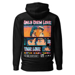 Crew hoodie featuring the tanime scene“Crew Love Is True Love,” representing connection, trust, and relationships formed between crew members at sea.