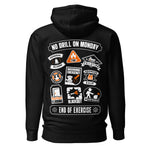 Crew hoodie featuring a maritime drill design inspired by shipboard exercises and the “end of exercise” announcement after safety drills.