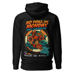 Crew hoodie representing a person overboard emergency response, inspired by safety drills, recovery procedures, and professional maritime rescue operations.