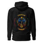 Crew hoodie representing a European sailor, symbolizing professional seamanship, maritime tradition, and international crew identity on board a vessel.