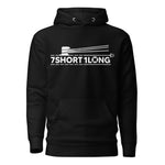 Black hoodie featuring a mooring rope graphic and the 7SHORT1LONG logo, inspired by deck operations, mooring procedures, and professional seafarer life.