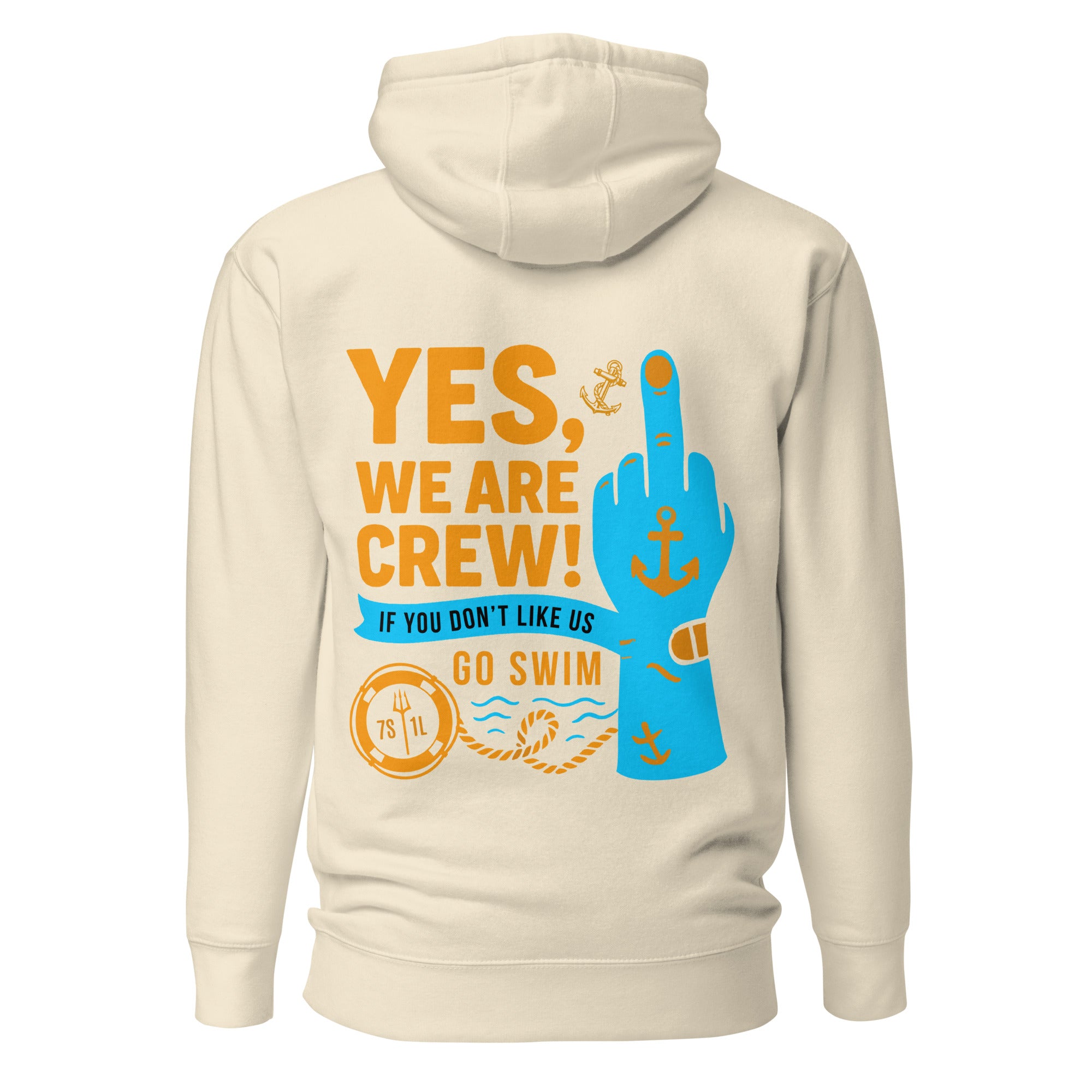 Crew hoodie featuring a clean maritime design representing unity, teamwork, and shared crew identity on board a vessel. Main image