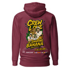 Crew Humor Hoodie with “Crew Love Is Sharing Banana” design inspired by maritime crew culture and shipboard inside jokes.